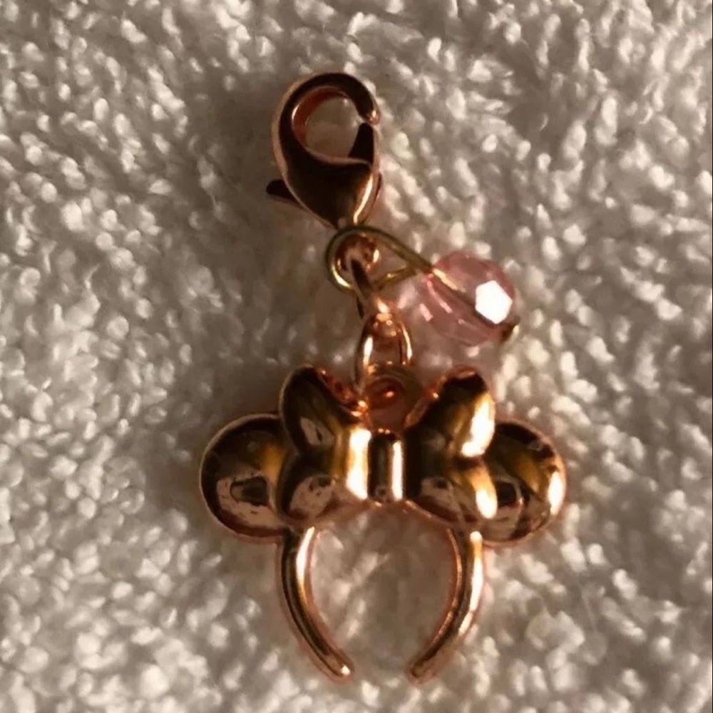 Disney Parks Charmed In The Park Rose Gold Minnie Mouse Headband Charm